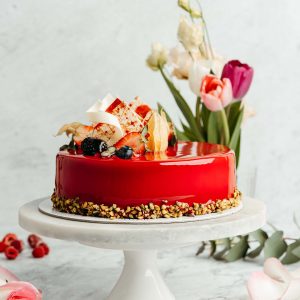 Tort Mousse de zmeură cu fistic